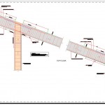 Inclined Roof Reinforced Concrete Beam Column Frame Joint Connection Detail