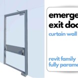 Emergency Curtain Wall Panel Door