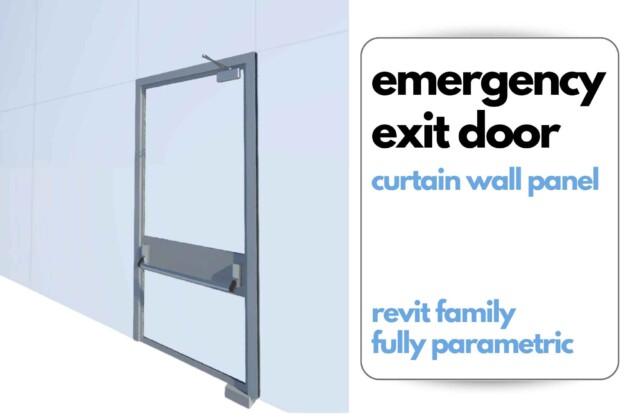 Emergency Curtain Wall Panel Door