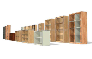 Free Standing Bookcase Revit Family