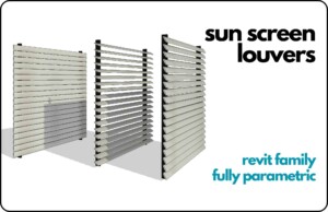 Exterior Aluminium Sun Screen Fixed Louvres