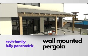 Wall Mounted Parametric Wooden Pergola